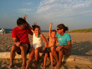 Karen on the cape with her family